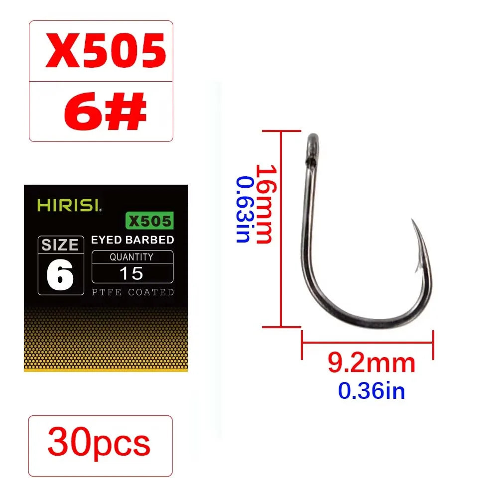 HookUpCo. High Carbon Barbed Fishing Hooks, 30 Pack - HookUpCo.