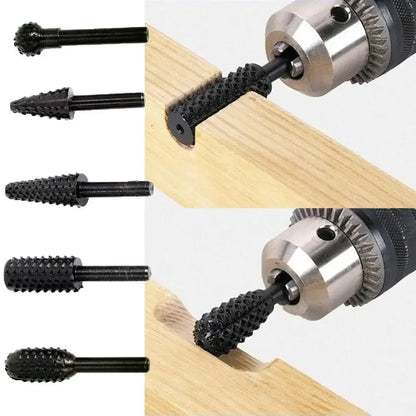 HookUpCo. 1/4" 5-Piece Wood Drill Bit Set