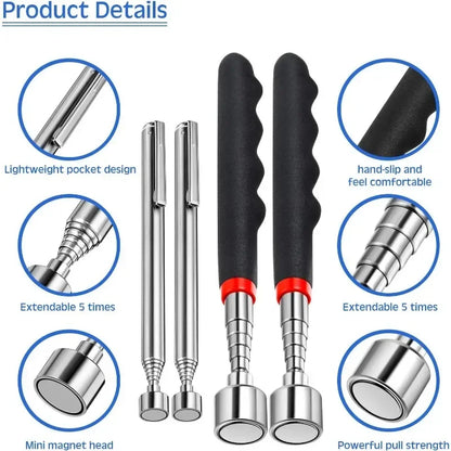 Telescopic Magnetic Pickup Tool for Nuts and Bolts