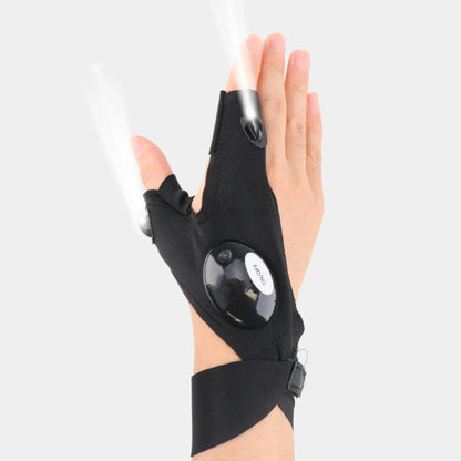 LED Waterproof Fingerless Gloves for Outdoor Activities