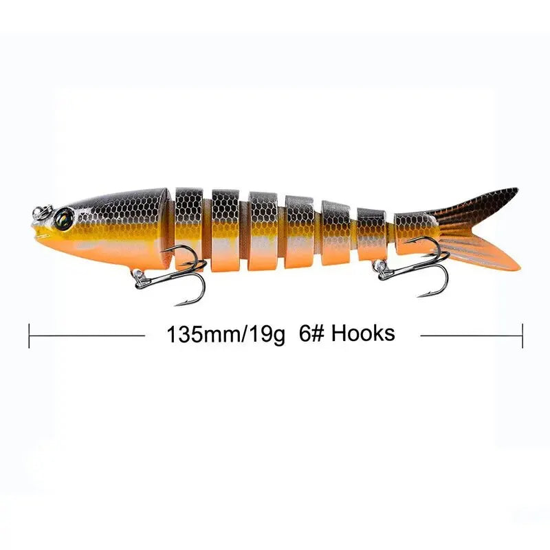 HookUpCo. 8 Segment Bionic Swimbait Lure Set