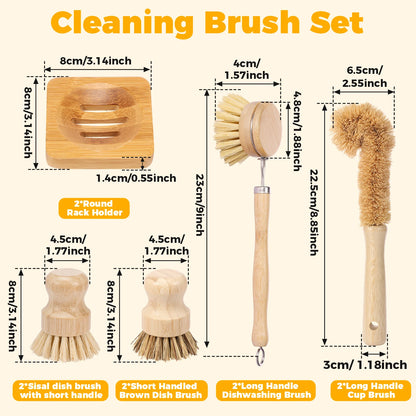 Eco-Friendly Bamboo Dish Brushes