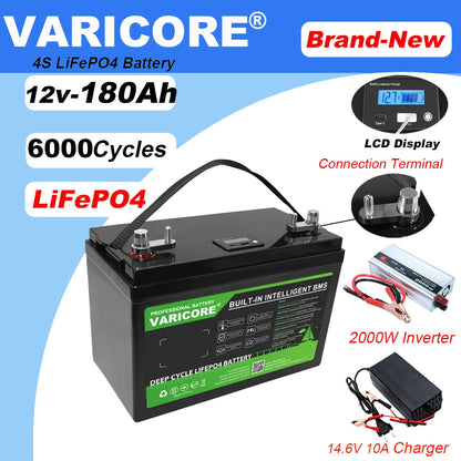 HookUpCo. 12V LiFePO4 Battery with 340Ah Capacity