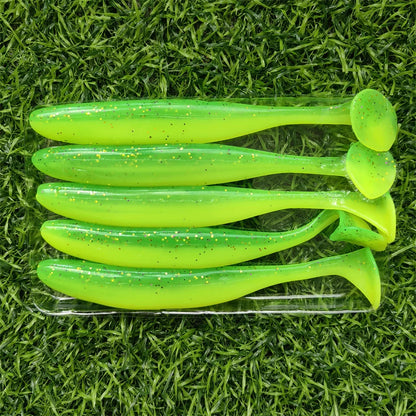 HookUpCo. 5pcs Silicone T-Tail Fishing Lures - HookUpCo.