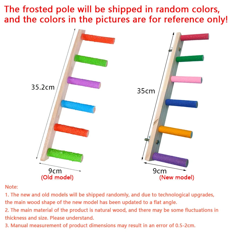 HookUpCo. Wooden Bird Climbing Ladder Toy