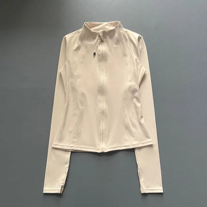 Quick Dry Stand Up Collar Fitness Jacket for Active Women