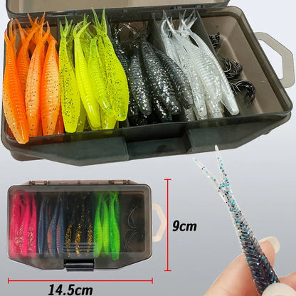 HookUpCo. 70-Piece Soft Lure Set - HookUpCo.