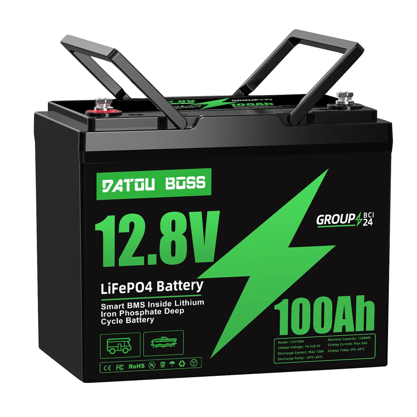 HookUpCo. LiFePO4 12V Battery for Solar Systems - HookUpCo.