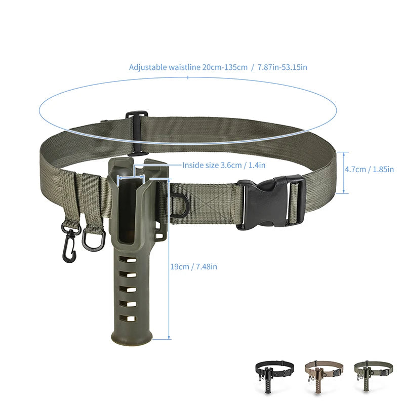 HookUpCo. Adjustable Fishing Rod Belt Holder - HookUpCo.