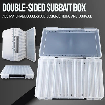 HookUpCo. Double-Sided Large Fishing Tackle Box