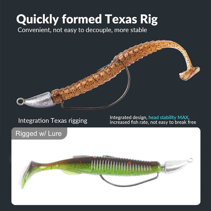 HookUpCo. Metal Jig Heads for Texas Rig Fishing - HookUpCo.