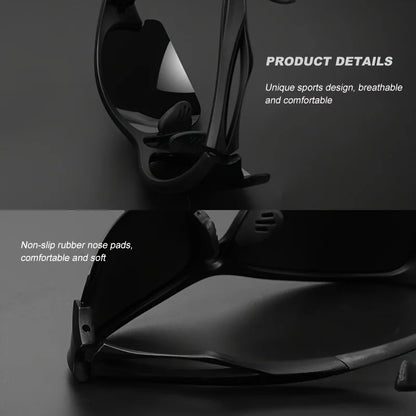 HookUpCo. Polarized Half-Rim Sports Sunglasses for Outdoors