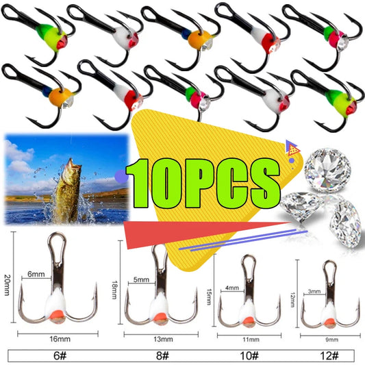 HookUpCo. High Carbon Steel Ice Fishing Hooks