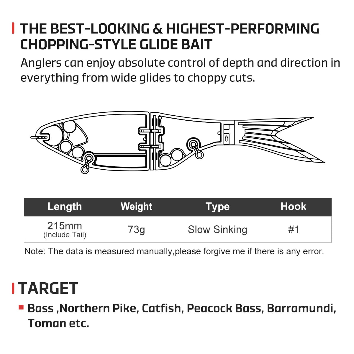HookUpCo. Glide Swimbait Lure for Pike and Bass - HookUpCo.
