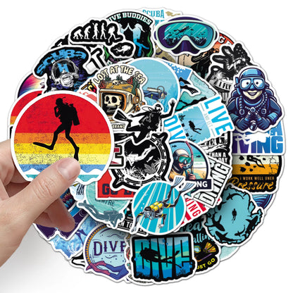 HookUpCo. Waterproof Diving Sticker Set