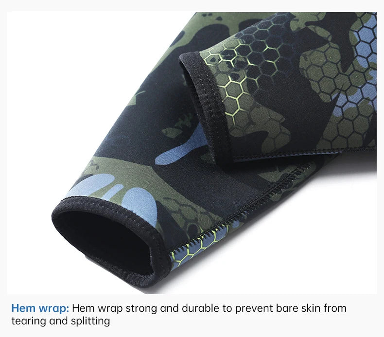 HookUpCo. Hooded Camouflage Wetsuit for Spearfishing 5MM/7MM