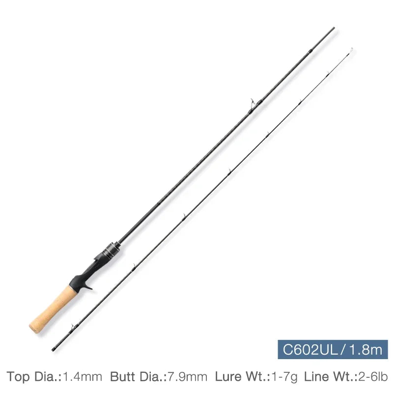 HookUpCo. Dragon Light Carbon Fishing Rod 1.6m - HookUpCo.