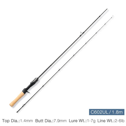 HookUpCo. Dragon Light Carbon Fishing Rod 1.6m - HookUpCo.