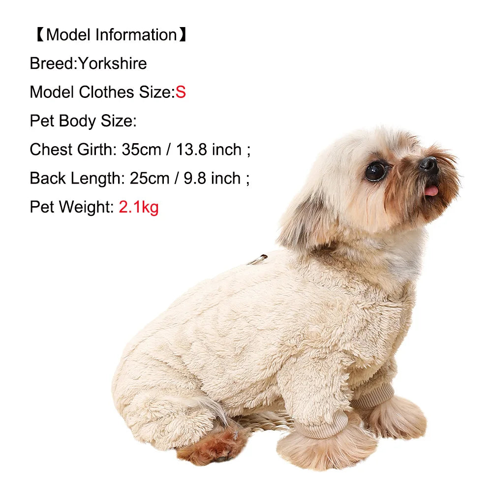 HookUpCo. Cozy Fleece Jumpsuit for Dogs