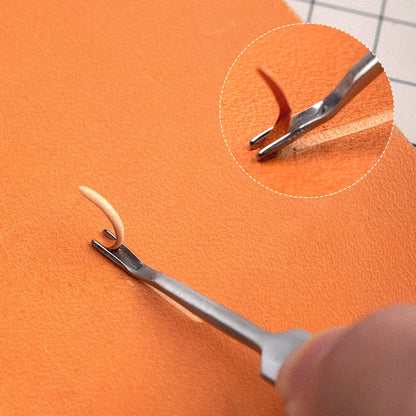 HookUpCo. Leather Groover Tool for Precise Edge Finishing