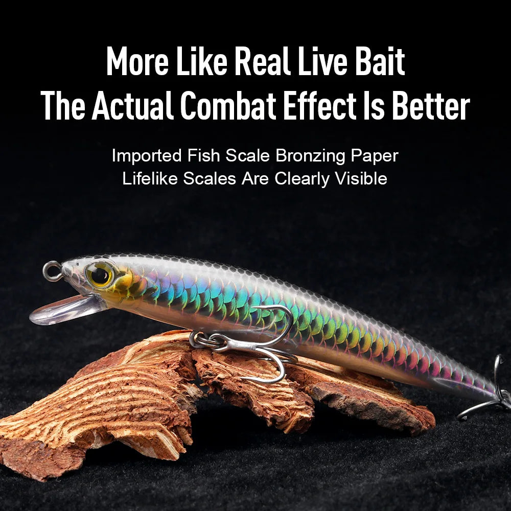 Suspending Minnow Wobbler Crank Baits for Bass