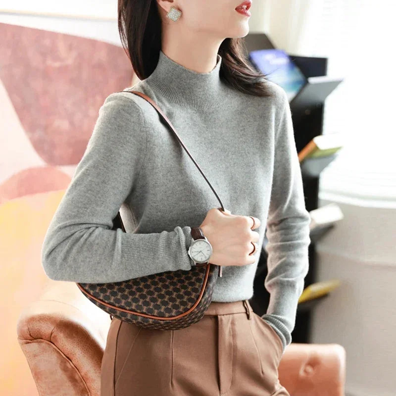 Chic HookUpCo. Turtleneck Sweater, Soft Warm Pullover Top
