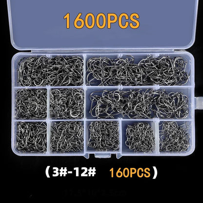 Carbon Steel Fishing Hooks in Bulk 50-1600 PCS - HookUpCo. - HookUpCo.