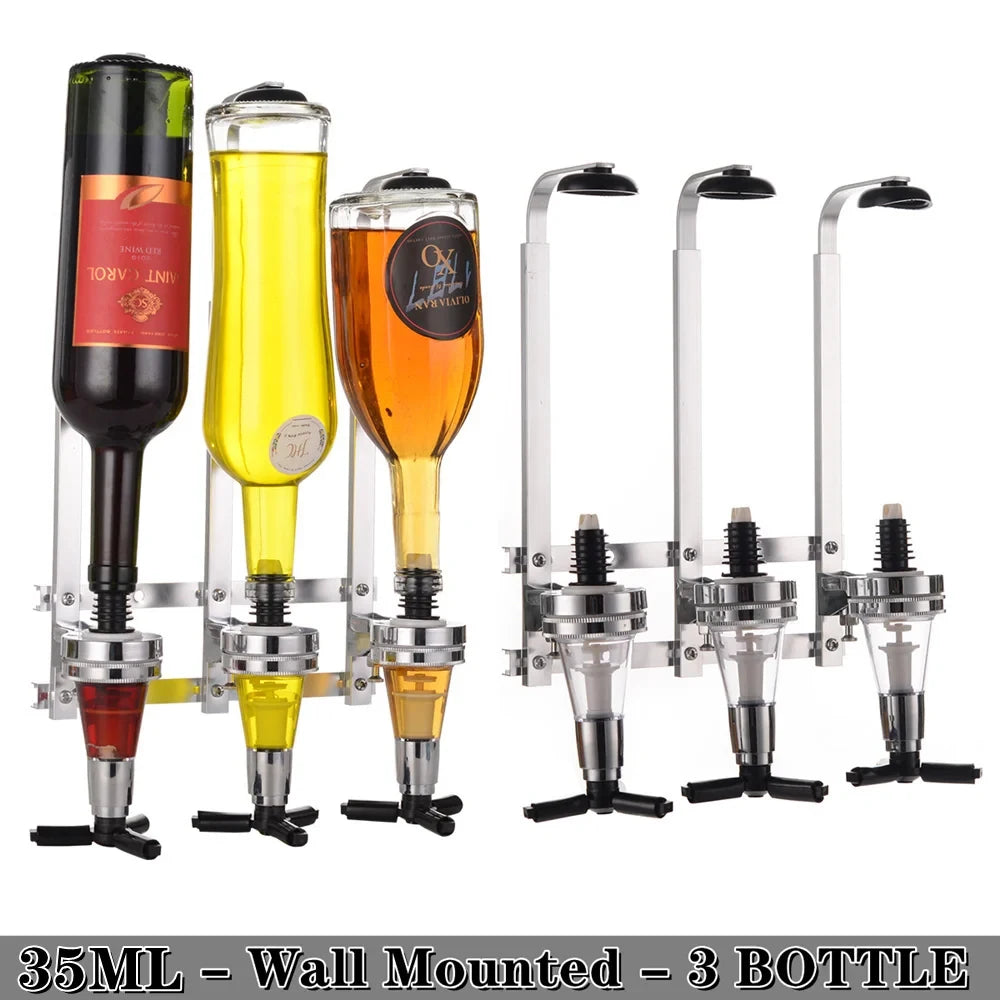 Wall-Mounted 6-Bottle Liquor Dispenser System
