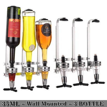 Wall-Mounted 6-Bottle Liquor Dispenser System