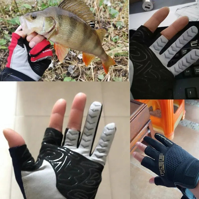 HookUpCo. Breathable Anti-Slip Fishing Gloves - HookUpCo.