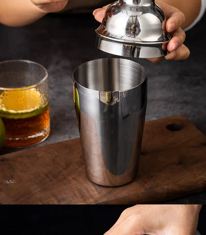 HookUpCo. Stainless Steel Cocktail Shaker Set