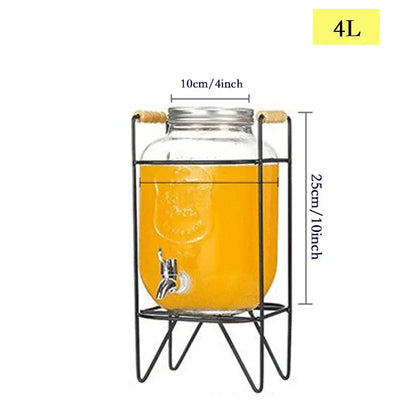 Elegant Glass Beverage Dispenser
