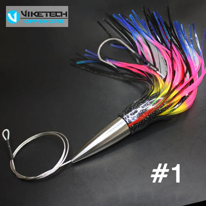 HookUpCo. Stainless Steel Shark Trolling Lures 9.8"