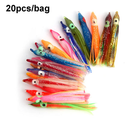 Vibrant 20pcs Soft Octopus Fishing Lures Set