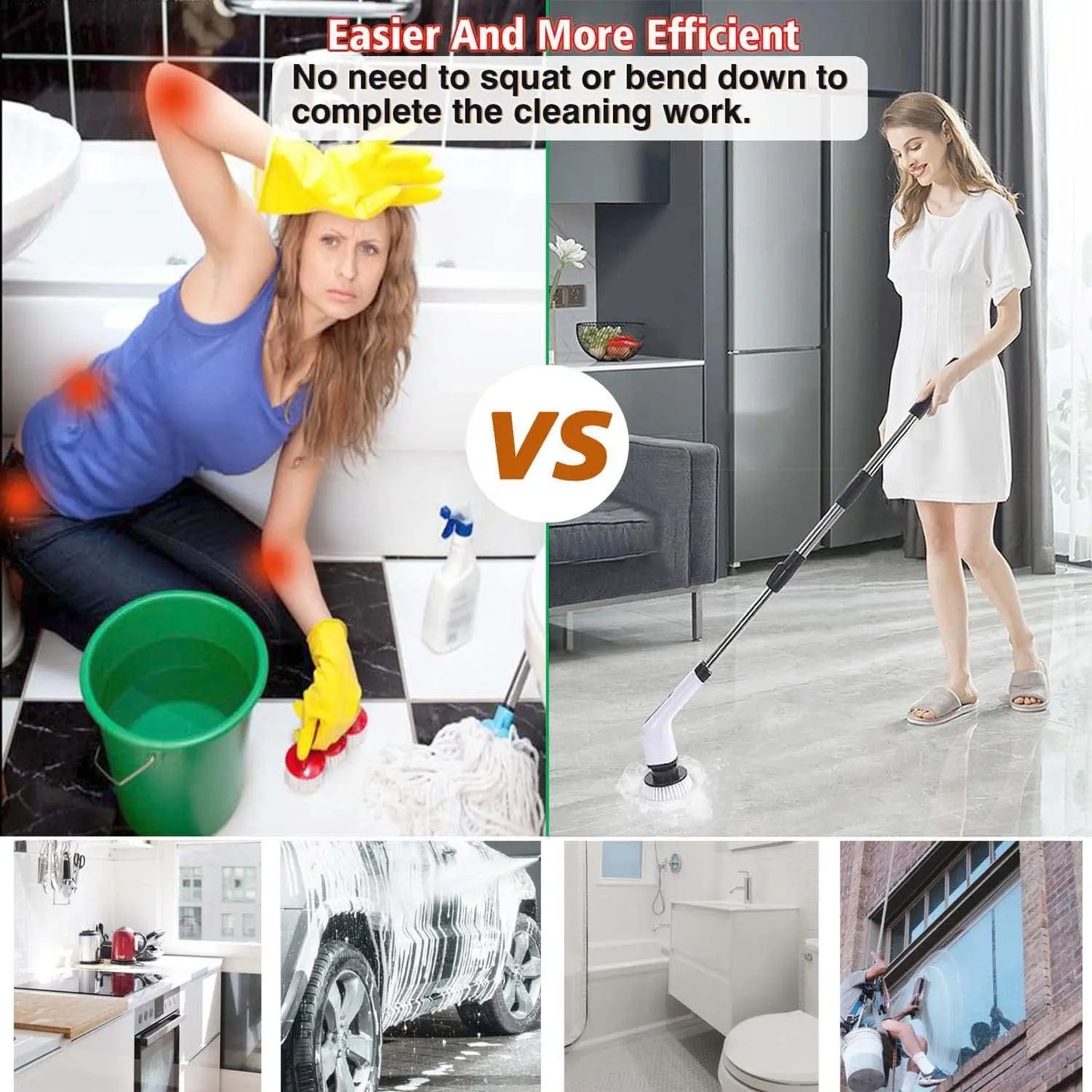 HookUpCo. Cordless Electric Spin Scrubber Tool