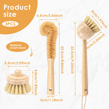 Eco-Friendly Bamboo Dish Brushes