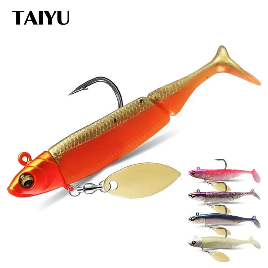 HookUpCo. 21g T-tail Silicone Fishing Lure for Pike & Bass