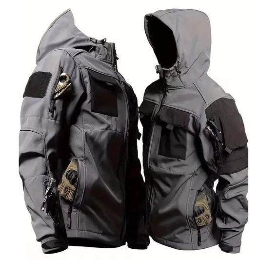Premium Men's Winter Autumn Soft-Shell Fleece Waterproof Jackets