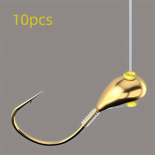 HookUpCo. Golden Stainless Steel Fishing Hooks