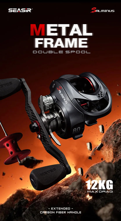 HookUpCo. Salminus Baitcasting Reel, 12KG Drag - HookUpCo.