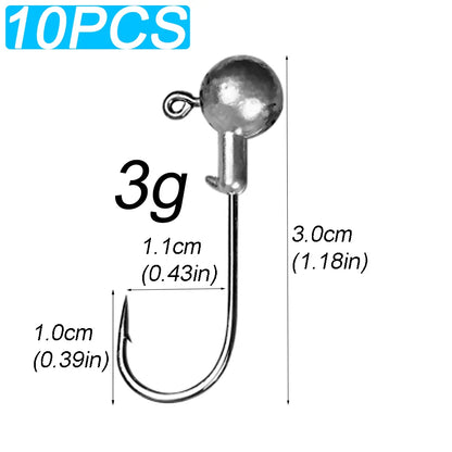 HookUpCo. Versatile Jig Head Hooks for Bass Fishing - HookUpCo.