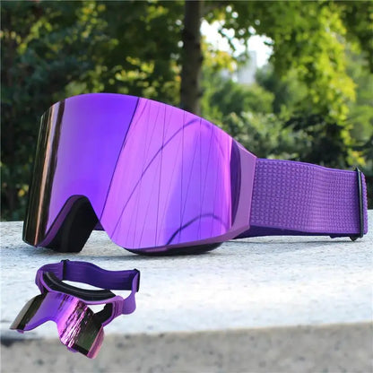 HookUpCo. Magnetic Anti-Fog Double Layer Ski Goggles