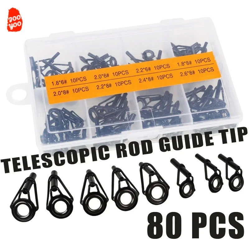 80-Piece Marine Rod Guide Ring Set - HookUpCo.