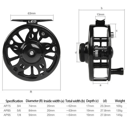 HookUpCo. Large Arbor Fly Fishing Reel, CNC Metal - HookUpCo.
