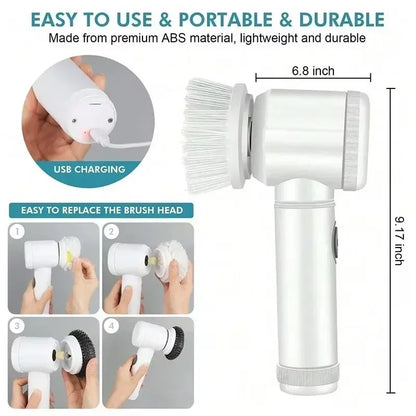 Cordless Electric Spin Scrubber 5-in-1