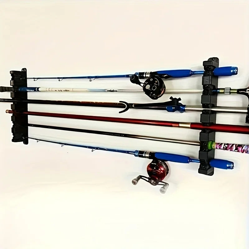 HookUpCo. Wall-Mounted Fishing Rod Storage Rack - HookUpCo.