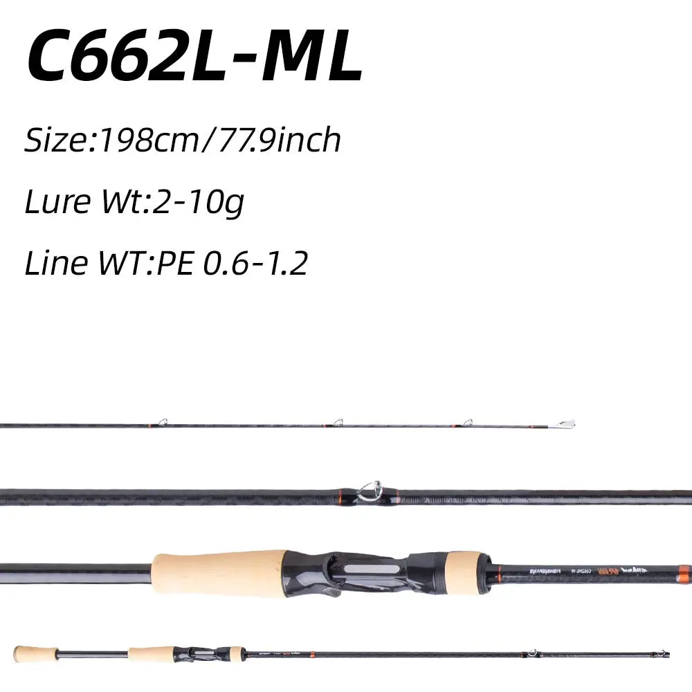 HookUpCo. Kuaisha Carbon Fishing Rod for Bass - HookUpCo.