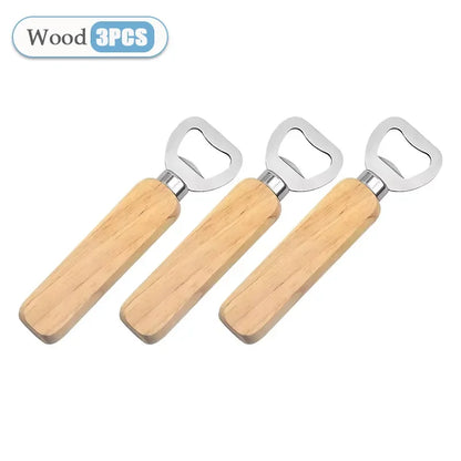 Solid Wood Beer Bottle Opener by HookUpCo.