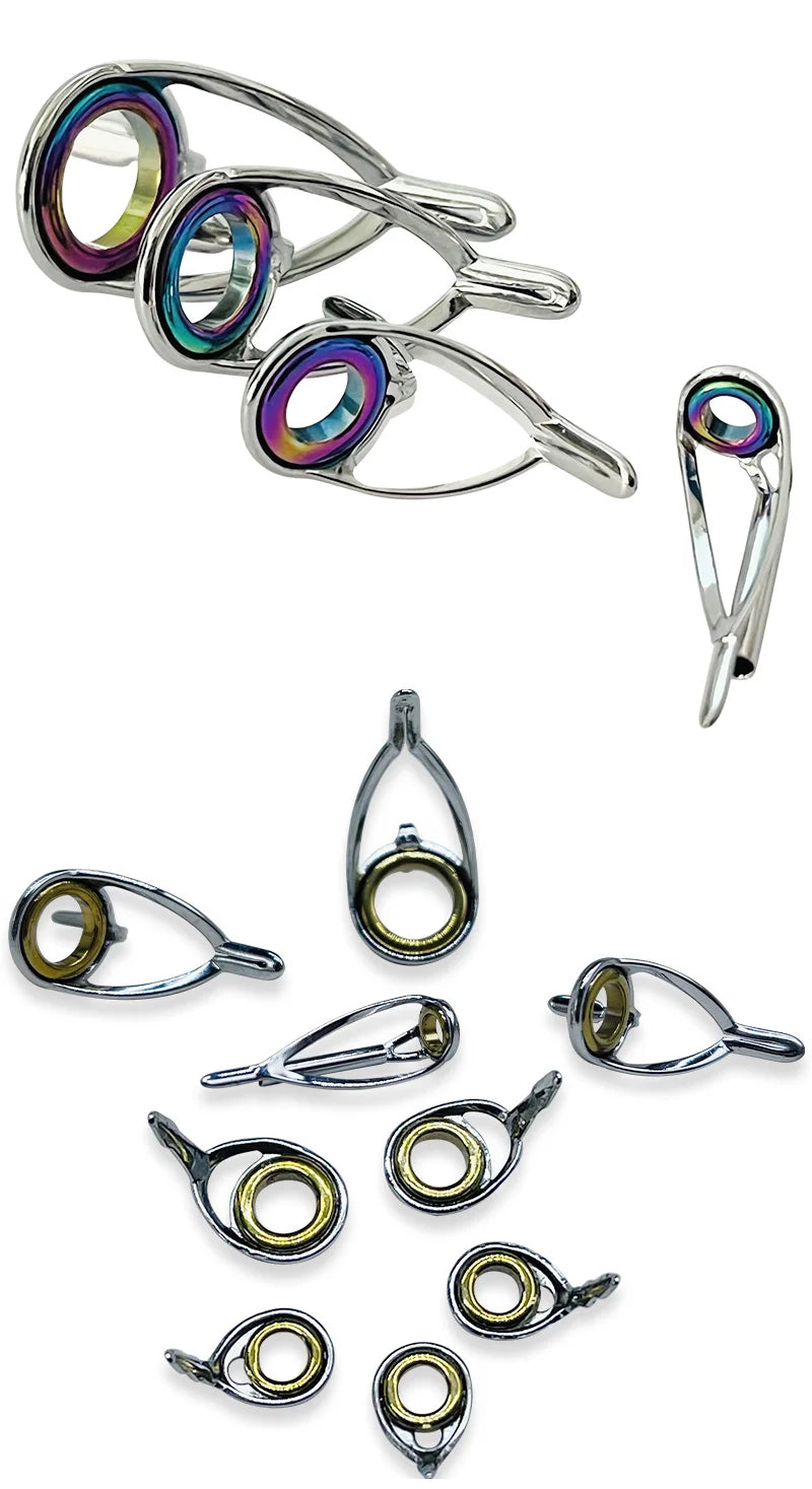 Stainless Steel Fishing Rod Repair Kit - 5 Sets - HookUpCo.