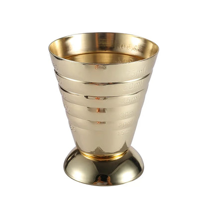 Engraved Measuring Glass & Stainless Steel Magic Cup 75ml